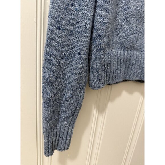 Re/Done Cropped Turtleneck Sweater Blue Women’s Sky $425 size small S - Picture 7 of 10